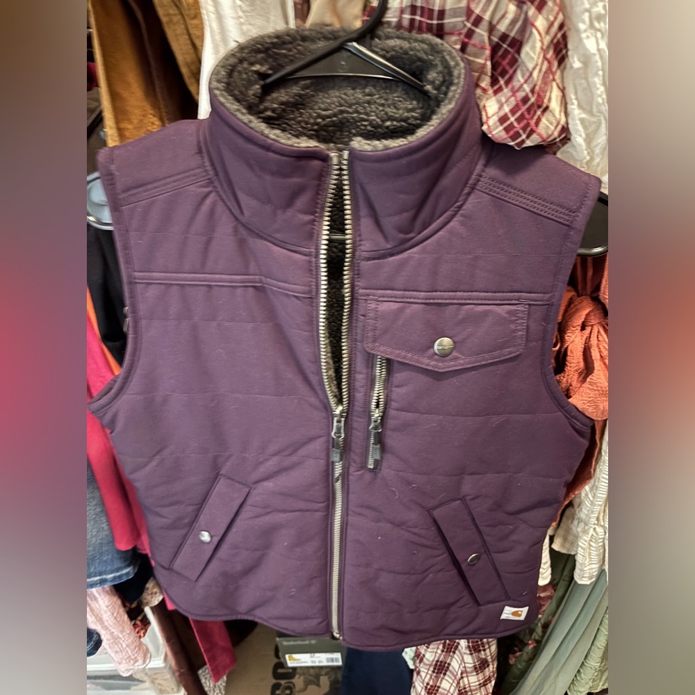 carhartt women’s reversible purple vest